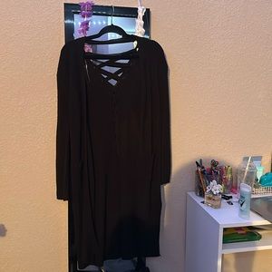 Long black sweater